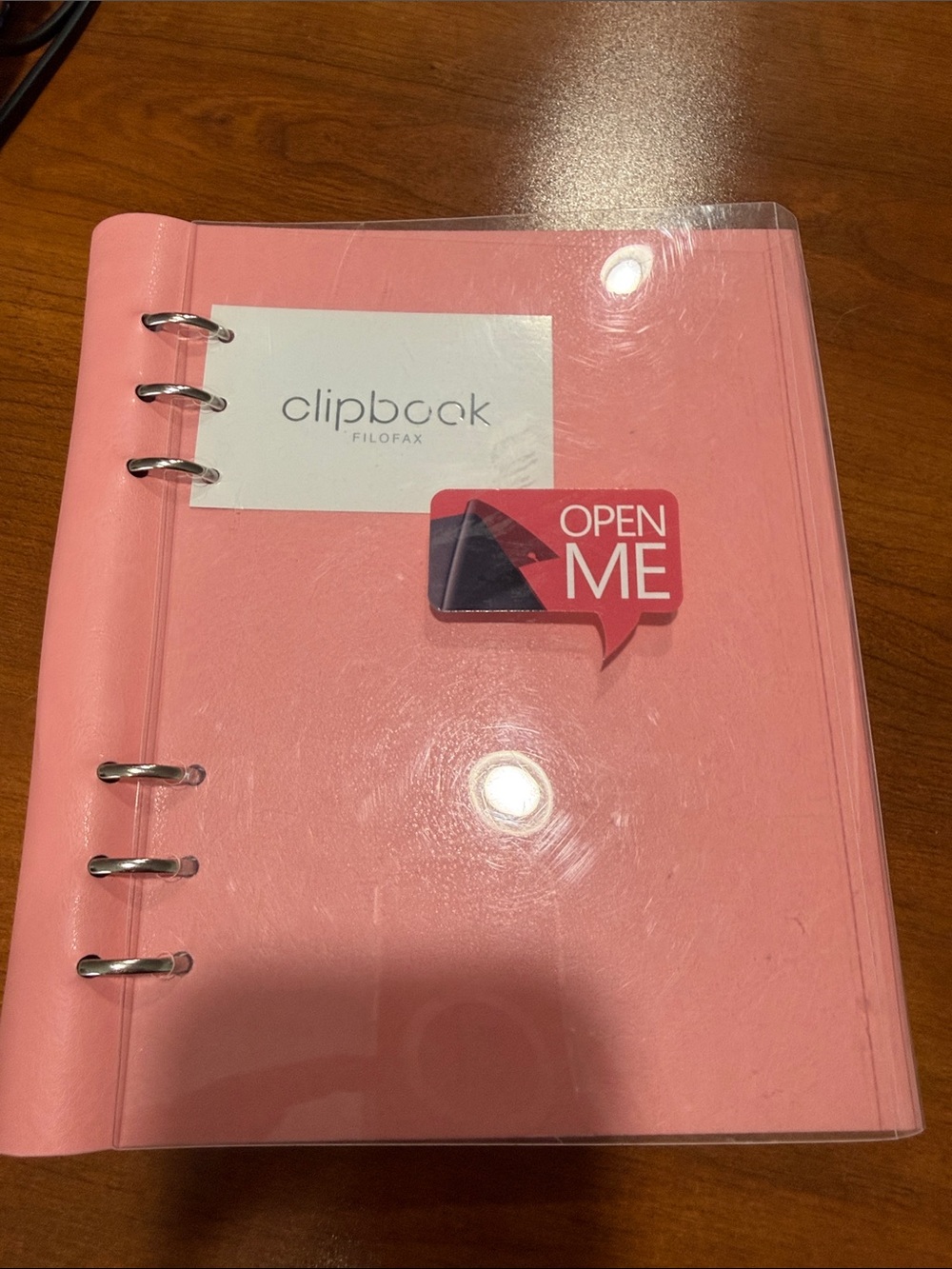 filoFAX Pink Clipbook Refillable Ring Bound Organizer A5